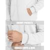imageMAGCOMSEN Mens Fleece Lined Zip Up Hoodie Casual Fashion Hooded Jacket Lightweigt Athletic Sweatshirt with PocketWhite
