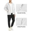 imageMAGCOMSEN Mens Fleece Lined Zip Up Hoodie Casual Fashion Hooded Jacket Lightweigt Athletic Sweatshirt with PocketWhite