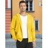 imageMAGCOMSEN Mens Fleece Lined Zip Up Hoodie Casual Fashion Hooded Jacket Lightweigt Athletic Sweatshirt with PocketYellow