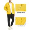 imageMAGCOMSEN Mens Fleece Lined Zip Up Hoodie Casual Fashion Hooded Jacket Lightweigt Athletic Sweatshirt with PocketYellow