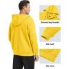 imageMAGCOMSEN Mens Fleece Lined Zip Up Hoodie Casual Fashion Hooded Jacket Lightweigt Athletic Sweatshirt with PocketYellow