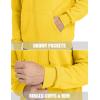 imageMAGCOMSEN Mens Fleece Lined Zip Up Hoodie Casual Fashion Hooded Jacket Lightweigt Athletic Sweatshirt with PocketYellow