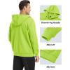 imageMAGCOMSEN Mens Fleece Lined Zip Up Hoodie Casual Fashion Hooded Jacket Lightweigt Athletic Sweatshirt with PocketYellow Green