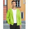 imageMAGCOMSEN Mens Fleece Lined Zip Up Hoodie Casual Fashion Hooded Jacket Lightweigt Athletic Sweatshirt with PocketYellow Green