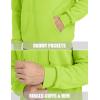 imageMAGCOMSEN Mens Fleece Lined Zip Up Hoodie Casual Fashion Hooded Jacket Lightweigt Athletic Sweatshirt with PocketYellow Green