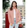 imageMAGCOMSEN Womens Puffer Jacket Lightweight Quilted Padded 4 Pockets Zipup Standcollar Winter Fleece CoatApricot