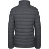 imageMAGCOMSEN Womens Puffer Jacket Lightweight Quilted Padded 4 Pockets Zipup Standcollar Winter Fleece CoatDark Grey