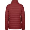 imageMAGCOMSEN Womens Puffer Jacket Lightweight Quilted Padded 4 Pockets Zipup Standcollar Winter Fleece CoatDeep Orange