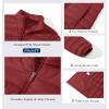 imageMAGCOMSEN Womens Puffer Jacket Lightweight Quilted Padded 4 Pockets Zipup Standcollar Winter Fleece CoatDeep Orange