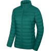 imageMAGCOMSEN Womens Puffer Jacket Lightweight Quilted Padded 4 Pockets Zipup Standcollar Winter Fleece CoatEmerald Green