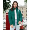 imageMAGCOMSEN Womens Puffer Jacket Lightweight Quilted Padded 4 Pockets Zipup Standcollar Winter Fleece CoatEmerald Green