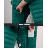 imageMAGCOMSEN Womens Puffer Jacket Lightweight Quilted Padded 4 Pockets Zipup Standcollar Winter Fleece CoatEmerald Green