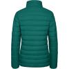 imageMAGCOMSEN Womens Puffer Jacket Lightweight Quilted Padded 4 Pockets Zipup Standcollar Winter Fleece CoatEmerald Green