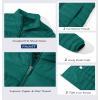 imageMAGCOMSEN Womens Puffer Jacket Lightweight Quilted Padded 4 Pockets Zipup Standcollar Winter Fleece CoatEmerald Green