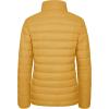 imageMAGCOMSEN Womens Puffer Jacket Lightweight Quilted Padded 4 Pockets Zipup Standcollar Winter Fleece CoatGinger