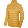 imageMAGCOMSEN Womens Puffer Jacket Lightweight Quilted Padded 4 Pockets Zipup Standcollar Winter Fleece CoatGinger