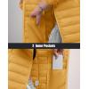 imageMAGCOMSEN Womens Puffer Jacket Lightweight Quilted Padded 4 Pockets Zipup Standcollar Winter Fleece CoatGinger