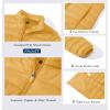 imageMAGCOMSEN Womens Puffer Jacket Lightweight Quilted Padded 4 Pockets Zipup Standcollar Winter Fleece CoatGinger