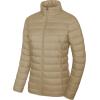 imageMAGCOMSEN Womens Puffer Jacket Lightweight Quilted Padded 4 Pockets Zipup Standcollar Winter Fleece CoatKhaki