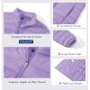 imageMAGCOMSEN Womens Puffer Jacket Lightweight Quilted Padded 4 Pockets Zipup Standcollar Winter Fleece CoatLight Purple