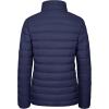 imageMAGCOMSEN Womens Puffer Jacket Lightweight Quilted Padded 4 Pockets Zipup Standcollar Winter Fleece CoatNavy Blue