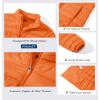 imageMAGCOMSEN Womens Puffer Jacket Lightweight Quilted Padded 4 Pockets Zipup Standcollar Winter Fleece CoatOrange