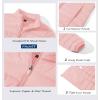 imageMAGCOMSEN Womens Puffer Jacket Lightweight Quilted Padded 4 Pockets Zipup Standcollar Winter Fleece CoatPink
