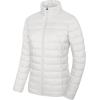 imageMAGCOMSEN Womens Puffer Jacket Lightweight Quilted Padded 4 Pockets Zipup Standcollar Winter Fleece CoatWhite