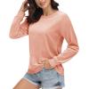 imageMAGCOMSEN Womens Velour Sweatshirts Crewneck Long Sleeve Casual Pullover Soft Warm Shirts Velvet Tops Winter FallApricot