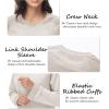 imageMAGCOMSEN Womens Velour Sweatshirts Crewneck Long Sleeve Casual Pullover Soft Warm Shirts Velvet Tops Winter FallBeige