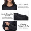 imageMAGCOMSEN Womens Velour Sweatshirts Crewneck Long Sleeve Casual Pullover Soft Warm Shirts Velvet Tops Winter FallBlack