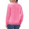 imageMAGCOMSEN Womens Velour Sweatshirts Crewneck Long Sleeve Casual Pullover Soft Warm Shirts Velvet Tops Winter FallFluorescent Pink