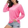 imageMAGCOMSEN Womens Velour Sweatshirts Crewneck Long Sleeve Casual Pullover Soft Warm Shirts Velvet Tops Winter FallFluorescent Pink