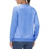 imageMAGCOMSEN Womens Velour Sweatshirts Crewneck Long Sleeve Casual Pullover Soft Warm Shirts Velvet Tops Winter FallLight Blue