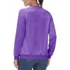 imageMAGCOMSEN Womens Velour Sweatshirts Crewneck Long Sleeve Casual Pullover Soft Warm Shirts Velvet Tops Winter FallLight Purple