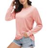 imageMAGCOMSEN Womens Velour Sweatshirts Crewneck Long Sleeve Casual Pullover Soft Warm Shirts Velvet Tops Winter FallPink