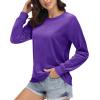 imageMAGCOMSEN Womens Velour Sweatshirts Crewneck Long Sleeve Casual Pullover Soft Warm Shirts Velvet Tops Winter FallPurple