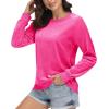 imageMAGCOMSEN Womens Velour Sweatshirts Crewneck Long Sleeve Casual Pullover Soft Warm Shirts Velvet Tops Winter FallRose Red