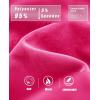 imageMAGCOMSEN Womens Velour Sweatshirts Crewneck Long Sleeve Casual Pullover Soft Warm Shirts Velvet Tops Winter FallRose Red