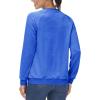 imageMAGCOMSEN Womens Velour Sweatshirts Crewneck Long Sleeve Casual Pullover Soft Warm Shirts Velvet Tops Winter FallSea Blue