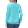 imageMAGCOMSEN Womens Velour Sweatshirts Crewneck Long Sleeve Casual Pullover Soft Warm Shirts Velvet Tops Winter FallWater Blue