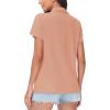 imageWomens Golf Polo Shirts V Neck UPF 50 Collared Short Sleeve Tennis Shirt Lightweight Quick Dry Sun Protection ShirtsApricot