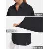 imageWomens Golf Polo Shirts V Neck UPF 50 Collared Short Sleeve Tennis Shirt Lightweight Quick Dry Sun Protection ShirtsBlack