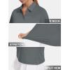 imageWomens Golf Polo Shirts V Neck UPF 50 Collared Short Sleeve Tennis Shirt Lightweight Quick Dry Sun Protection ShirtsDark Grey