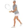 imageWomens Golf Polo Shirts V Neck UPF 50 Collared Short Sleeve Tennis Shirt Lightweight Quick Dry Sun Protection ShirtsLight Grey