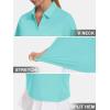 imageWomens Golf Polo Shirts V Neck UPF 50 Collared Short Sleeve Tennis Shirt Lightweight Quick Dry Sun Protection ShirtsLight Lake Blue