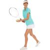imageWomens Golf Polo Shirts V Neck UPF 50 Collared Short Sleeve Tennis Shirt Lightweight Quick Dry Sun Protection ShirtsLight Lake Blue