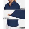 imageWomens Golf Polo Shirts V Neck UPF 50 Collared Short Sleeve Tennis Shirt Lightweight Quick Dry Sun Protection ShirtsNavy