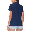 imageWomens Golf Polo Shirts V Neck UPF 50 Collared Short Sleeve Tennis Shirt Lightweight Quick Dry Sun Protection ShirtsNavy