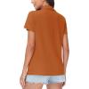 imageWomens Golf Polo Shirts V Neck UPF 50 Collared Short Sleeve Tennis Shirt Lightweight Quick Dry Sun Protection ShirtsOrange